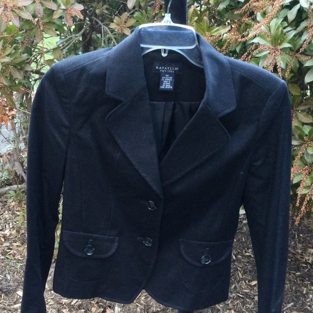 Rafaella Solid Black Jacket - image 1